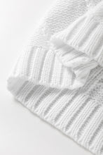 Load image into Gallery viewer, Black Satin Bowknot Cable Knit Top