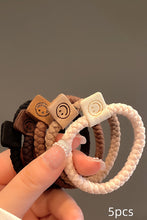Load image into Gallery viewer, Khaki 5Pcs Braided Elastic Hairband