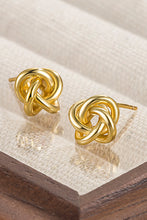 Load image into Gallery viewer, Gold Minimalism Knotted Stud Earrings
