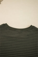 Load image into Gallery viewer, Vineyard Green Solid Color Quilted Textured Pullover and Joggers Set