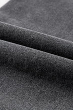 Load image into Gallery viewer, Black Raw Edge Side Slits Buttoned Midi Denim Skirt