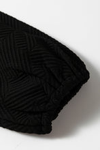 Load image into Gallery viewer, Black Textured Puff Sleeve Top and Pants Set