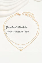 Load image into Gallery viewer, Gold Pearl Heart Chain Necklace