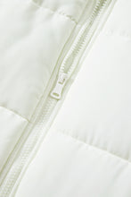 Load image into Gallery viewer, Black Solid Zipper Stand Neck Oversized Puffer Vest