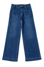 Load image into Gallery viewer, Sail Blue Wide Leg Pocketed High Waist Jeans