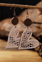 Load image into Gallery viewer, Light Pink Valentine Hollow Out Love Heart Dangle Earrings