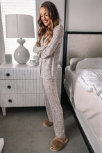 Load image into Gallery viewer, White Allover Leopard Print Long Sleeve and Pants Pajama Set
