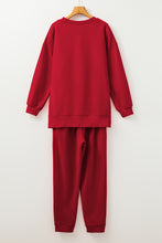 Load image into Gallery viewer, Racing Red Solid Color High Low Pullover and Skinny Pants Set
