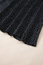 Load image into Gallery viewer, Black Plus Size Leopard Print Frill Notch V Neck Blouse
