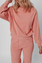 Load image into Gallery viewer, Blossom Ribbed Knit Drop Shoulder Pocketed Two Piece Lounge Set
