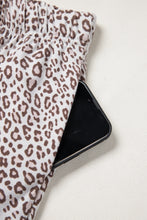 Load image into Gallery viewer, White Allover Leopard Print Long Sleeve and Pants Pajama Set
