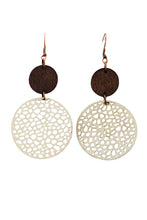 Load image into Gallery viewer, Black Hollow Out Bohemian Wooden Pendant Drop Earrings
