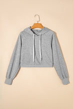 Load image into Gallery viewer, Gray Drawstring Hoodie and High Waist Pants Lounge Set
