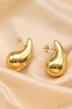 Load image into Gallery viewer, Gold Teardrop Plated Alloy Stud Earrings
