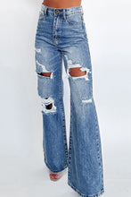 Load image into Gallery viewer, Ashleigh Blue Acid Wash Distressed Wide Leg High Waist Jeans
