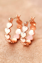 Load image into Gallery viewer, White Valentine Heart Hoop Earrings
