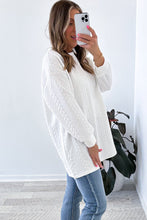 Load image into Gallery viewer, White Textured Loose Plus Size Long Sleeve Top
