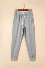 Load image into Gallery viewer, Gray Drawstring Hoodie and High Waist Pants Lounge Set
