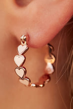 Load image into Gallery viewer, White Valentine Heart Hoop Earrings
